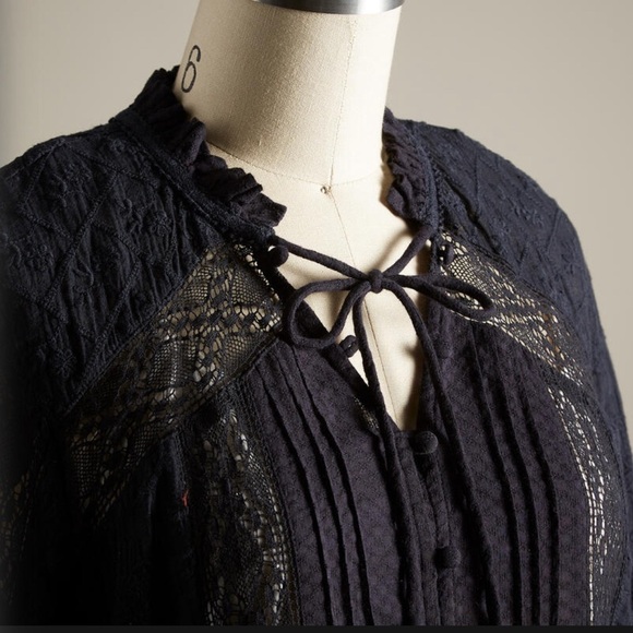 Sundance ClaraBelle Green Embroidered Dress With Lace Trim Size Small - Picture 7 of 7